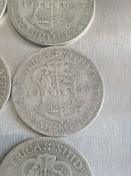 Lot of 12 x Florin and 2 Shillings 80% Silver Coins